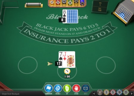 let op bij blackjack uitbetalingen single black jack